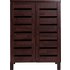 Argos Home Slatted Shoe Storage Cabinet - Mahogany Effect
