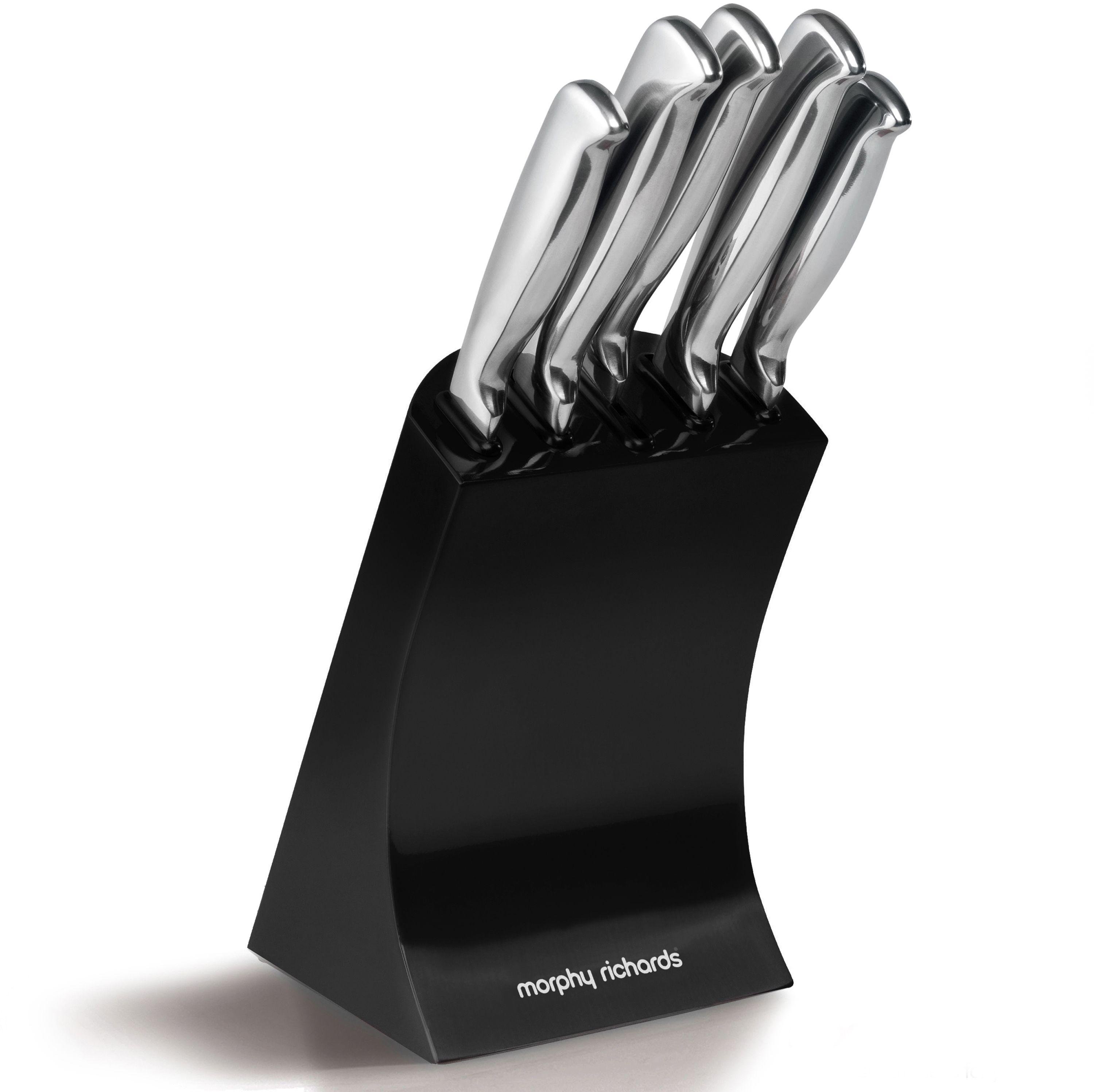 morphy richards 5 piece knife block