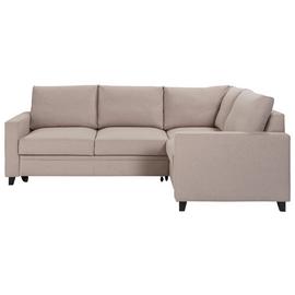 Argos Home Seattle Right Corner Fabric Sofa Bed - Natural