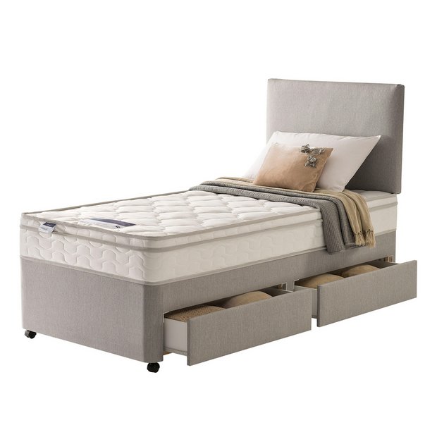 Buy Silentnight Jackson Cushiontop Single 2 Drw Divan Bed at Argos.co