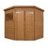 Mercia Wooden 7 x 7ft Shiplap Double Door Corner Garden Shed