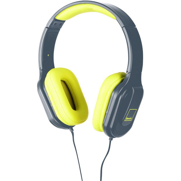 Buy Bench Beat OnEar Headphones with Mic Grey/Yellow at Argos.co.uk