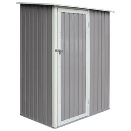 Rowlinson Trentvale Metal Light Grey Pent Shed 5 x 3ft