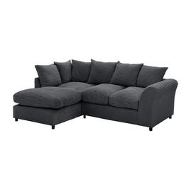 Argos Home Harry Fabric Left Hand Corner Sofa - Charcoal