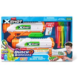 XSHOT Fast Fill Water Guns & Tropical Bunch O Balloons Pack