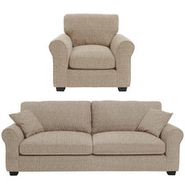 Habitat Lisbon Fabric Chair & 4 Seater Sofa