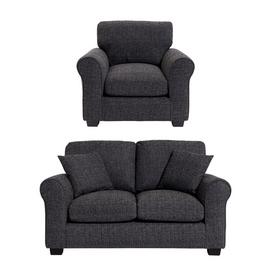 Habitat Lisbon Fabric Chair & 2 Seater Sofa