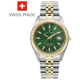 Jacques du Manoir Unisex Green Dial Two Tone Bracelet Watch