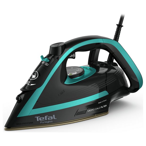 Buy Tefal FV8066 Puregliss Steam Iron Green Black Irons Argos