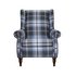 Argos Home Argyll Fabric High Back ChairCharcoal & Blue