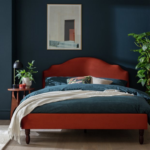 Orange store king bed