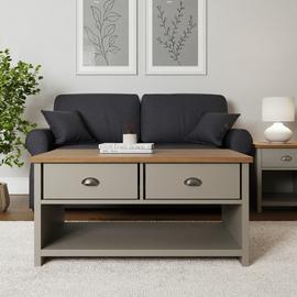 GFW Lancaster 2 Drawer Coffee Table - Grey