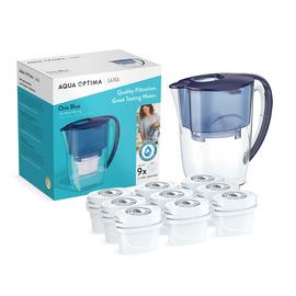 Aqua Optima Oria Water Filter Jug with 9 Filter Cartridges