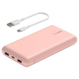 Belkin 15W 20000mAh Portable Power Bank - Rose Gold