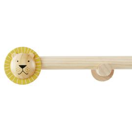 Habitat Kids Wooden Lion Face Curtain Pole - 120cm