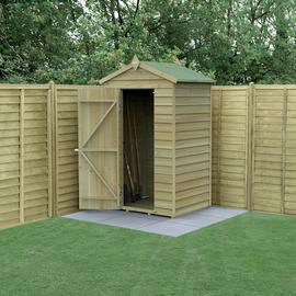 Forest Garden Overlap Windowless Apex Shed 4 x 3ft