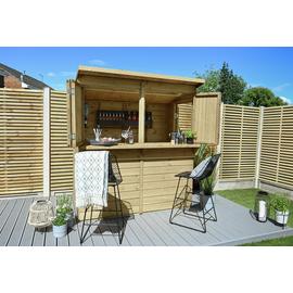 Forest Garden Shiplap Pent Garden Bar - 6 x 3ft