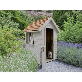 Forest Garden Overlap Retreat Shed - 6x4ft, Grey, Installed