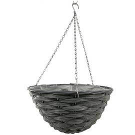 Terrastyle 35cm Rattan Slate Hanging Basket - Set Of 2