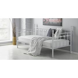 Argos Home Abigail Single Metal Bed Frame - White