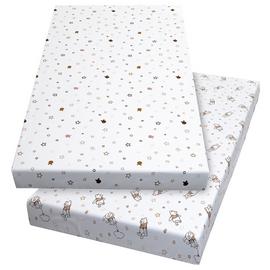 Disney Nursery Cotton Winnie the Pooh Fitted Sheet - 2 Pack