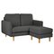 Argos Home Remi 2 Seater Fabric Chaise in a Box - Charcoal