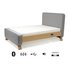 Koble Sove wireless charging Bluetooth Double Bed FrameGrey
