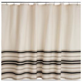 Habitat Country Cotton Stripe Shower Curtain - Cream