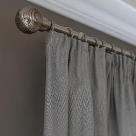 Habitat Herringbone Fully Lined Pencil Pleat Curtain