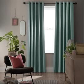 Habitat Plain Blackout Eyelet Curtains