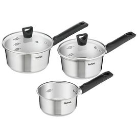 Tefal Simpleo 3 Piece Stainless Steel Non-Stick Pan Set