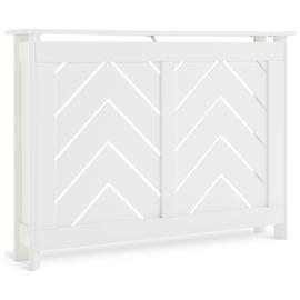 Habitat Chevron Small Radiator Cover - White