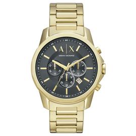 Armani Exchange Men's Gold Strap Grey Dial Bracelet Watch