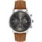 Spirit Men's Brown Faux Suede Strap Watch