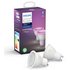 Philips Hue GU10 Colour Smart Bulb with Bluetooth - 2 Pack