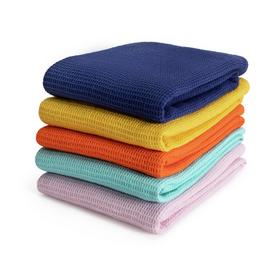 Habitat Brights Waffle Pack of 5 Tea Towels