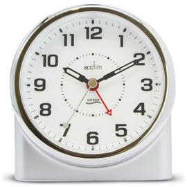 Acctim Centrale Analogue Alarm Clock - Silver