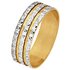 Revere 9ct Yellow Gold Diamond Cut 3 Row Sparkle Ring
