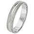 Revere 9ct White Gold Frosted Edge Ring - 4mm