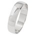 Revere 9ct White Gold Plain D-Shape Wedding Ring - 4mm