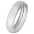 Revere 9ct White Gold Rolled Edge D-Shape Wedding Ring - 6mm
