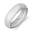 18ct White Gold Rolled Edge D-Shape Wedding Ring