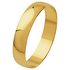 Revere 9ct Yellow Gold Plain D-Shape Wedding Ring - 4mm