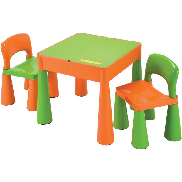 Buy 5 in 1 Table and Chairs Writing/Lego Top/Sand/Water/Storage at