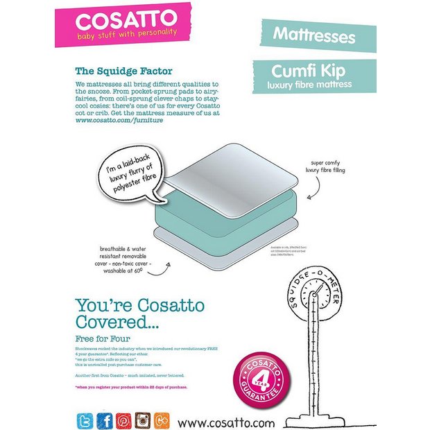 Buy Cosatto Cumfi Kip 140 x 70cm Cot Bed Mattress at Argos.co.uk Your