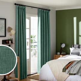 Habitat Blackout Pencil Pleat Curtains - Green - 168x229cm