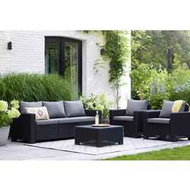 Keter California 5 Seater Sofa and Chair Set - Grey