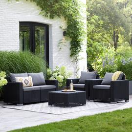 Keter California 4 Seater Garden Sofa Set - Graphite