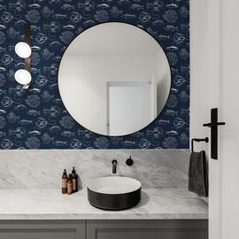 Contour Into The Deep Navy Wallpaper