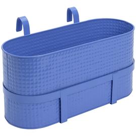 Garden by Sainsburys Large Blue Metal Balcony Planter